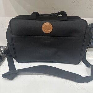 Duluth Trading Co Master Series Canvas Messenger Bag Laptop Briefcase Black